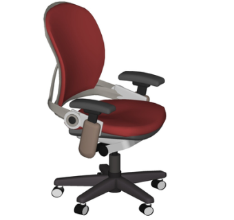 现代旋转办公椅su模型