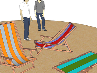 现代<em>沙滩</em>躺椅su模型