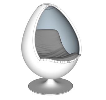 现代蛋形休闲椅su模型