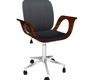 现代旋转办公椅su模型