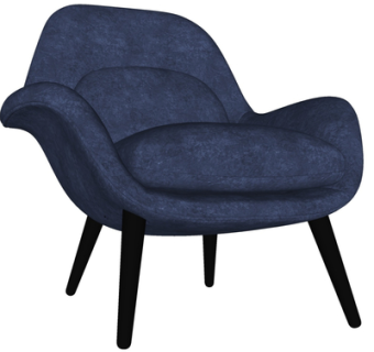 现代布艺休闲椅su模型