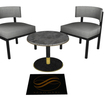 现代休闲桌椅su模型