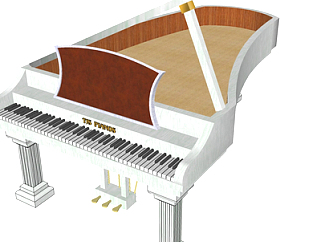 现代钢琴su模型