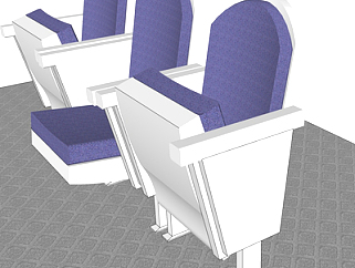 现代会议折叠椅su模型