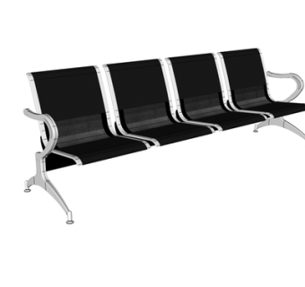 现代金属公用椅su模型