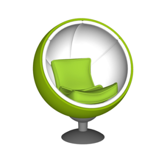 现代蛋形休闲椅su模型