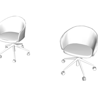 现代休闲椅su模型