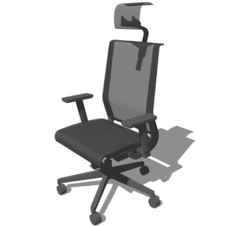 现代网格办公椅su模型
