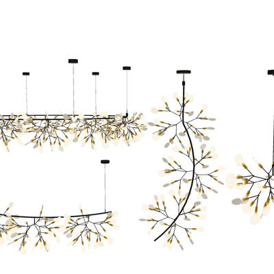 现代树枝吊灯su模型