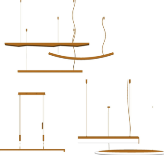 现代金属吊灯su模型