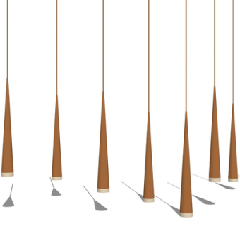 现代金属吊灯su模型