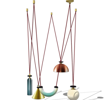 现代金属吊灯su模型