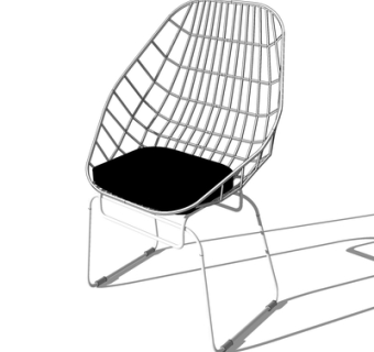 现代金属休闲椅su模型