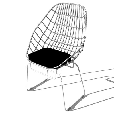 现代金属休闲椅su模型