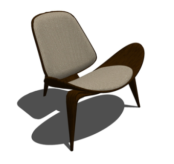 现代布艺休闲椅su模型