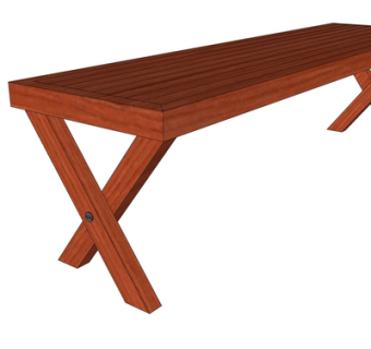 现代实木凳子su模型