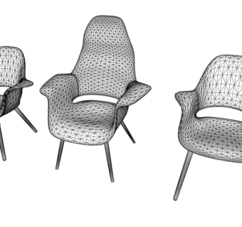 现代休闲椅su模型