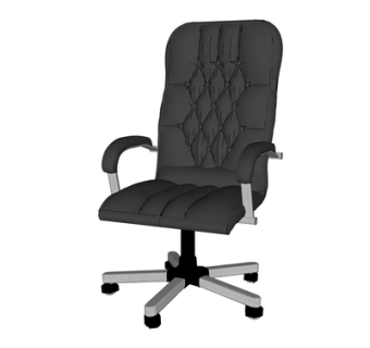 现代皮革办公椅su模型