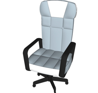 现代布艺办公椅su模型