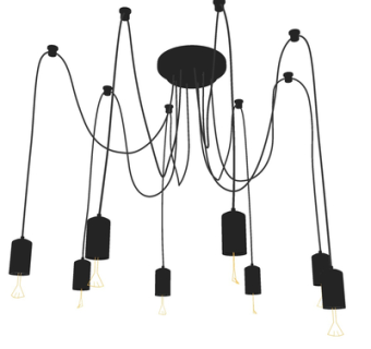 现代金属吊灯su模型