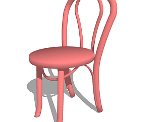 欧式金属单椅su模型