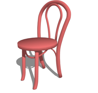 欧式金属单椅su模型