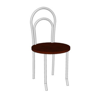 现代金属单椅su模型