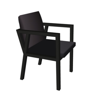 现代实木单椅su模型