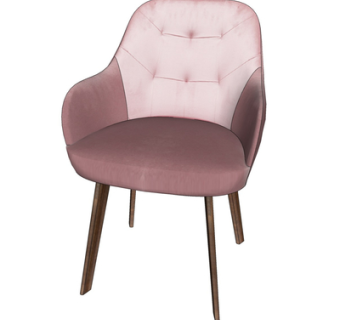 现代绒布单椅su模型