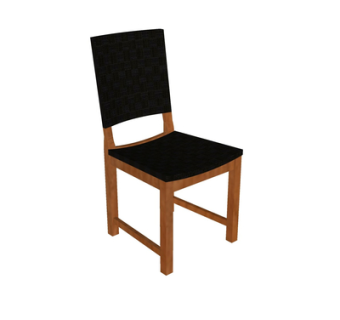 现代实木单椅su模型