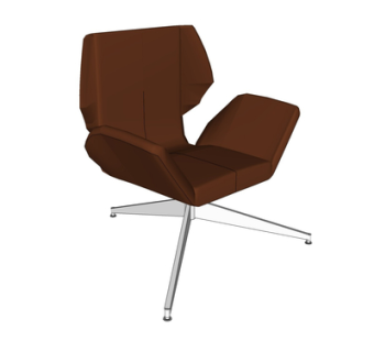现代布艺单椅su模型