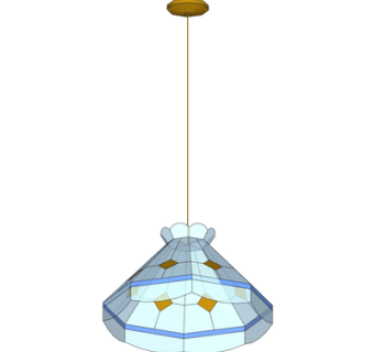 现代玻璃吊灯su模型