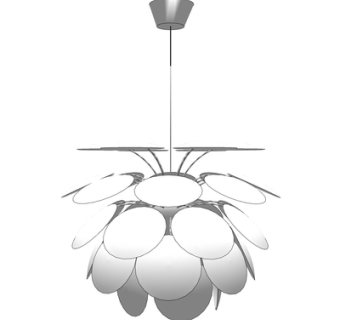 现代金属吊灯su模型