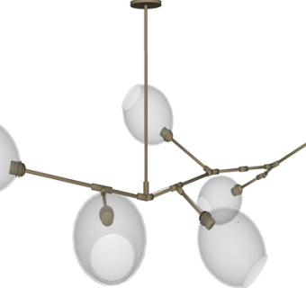 现代玻璃吊灯su模型