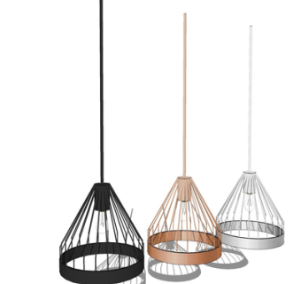 现代金属吊灯su模型