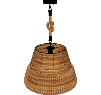 自然风竹编吊灯su模型