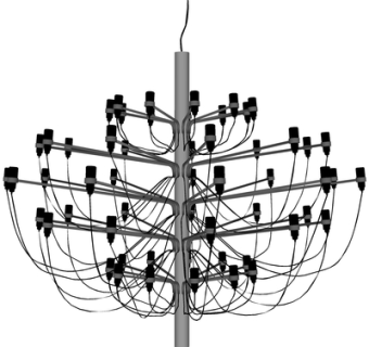 现代金属吊灯su模型