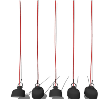 现代金属吊灯su模型