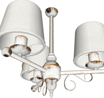 现代金属吊灯su模型