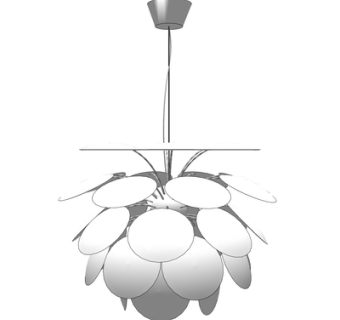 现代金属吊灯su模型