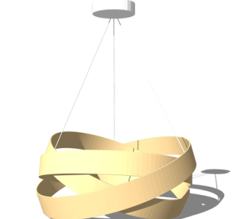 现代金属吊灯su模型
