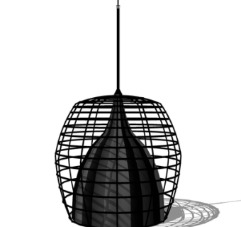 现代金属吊灯su模型