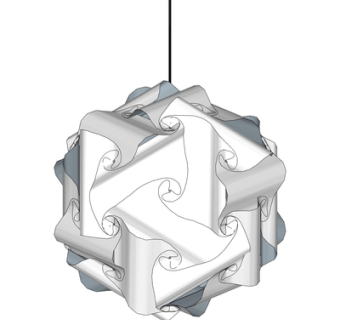 现代金属吊灯su模型