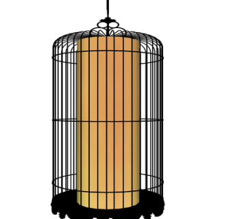 现代金属吊灯su模型