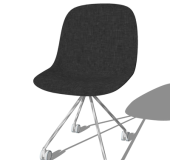 现代布艺单椅su模型