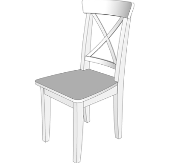 现代实木单椅su模型