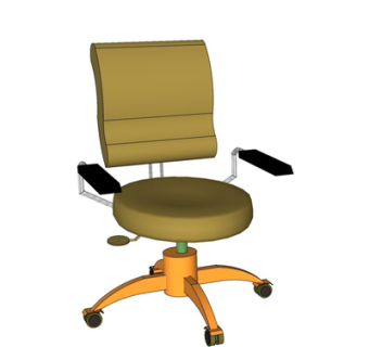 现代旋转单椅su模型