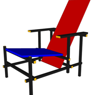 现代实木休闲椅su模型