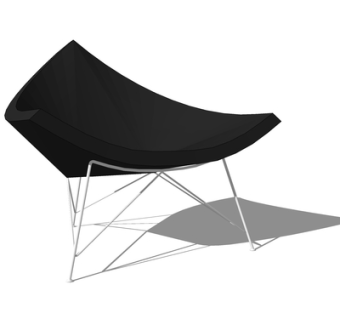 现代布艺休闲椅su模型