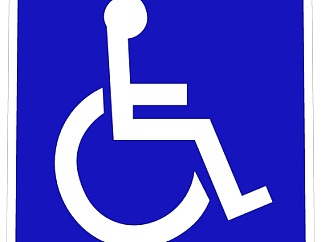 现代轮椅标识牌su模型